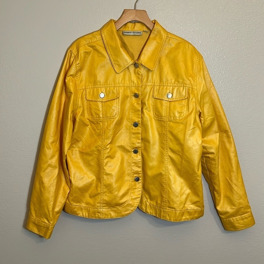 *3/$15* Bamboo Traders Yellow Button Down Jacket